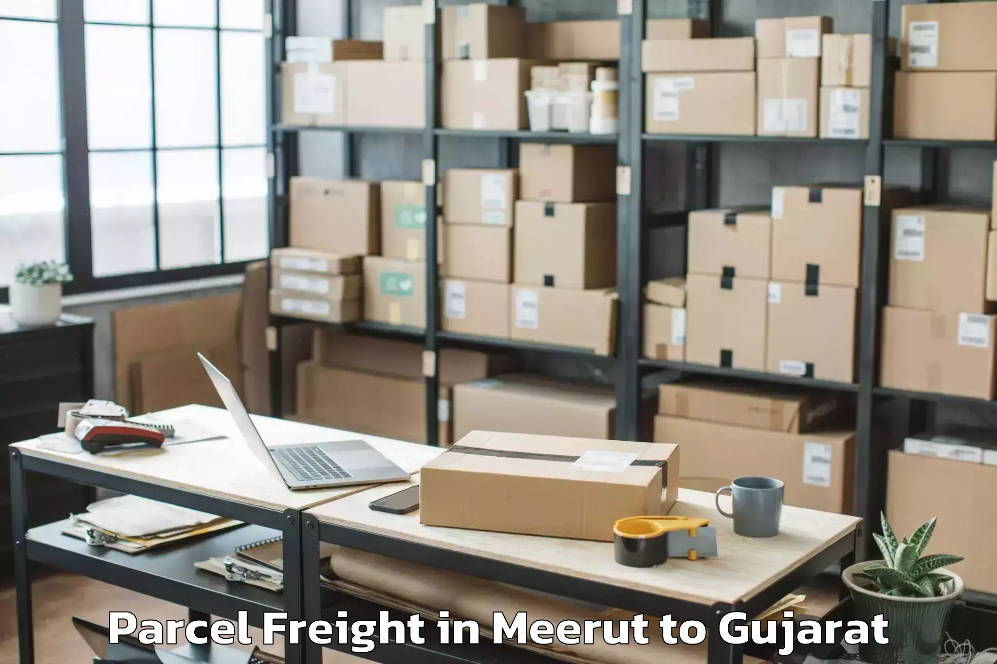 Top Meerut to Dhanera Parcel Freight Available